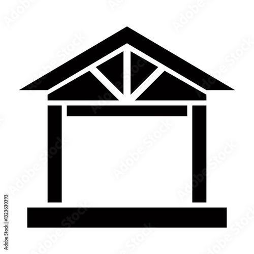 Pavilion Vector Glyph Icon Design