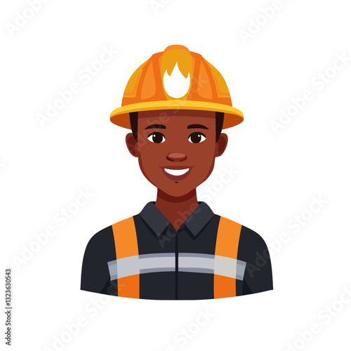 Obraz na płótnie portrait funny cartoon firefighter men vector icon design w salonie