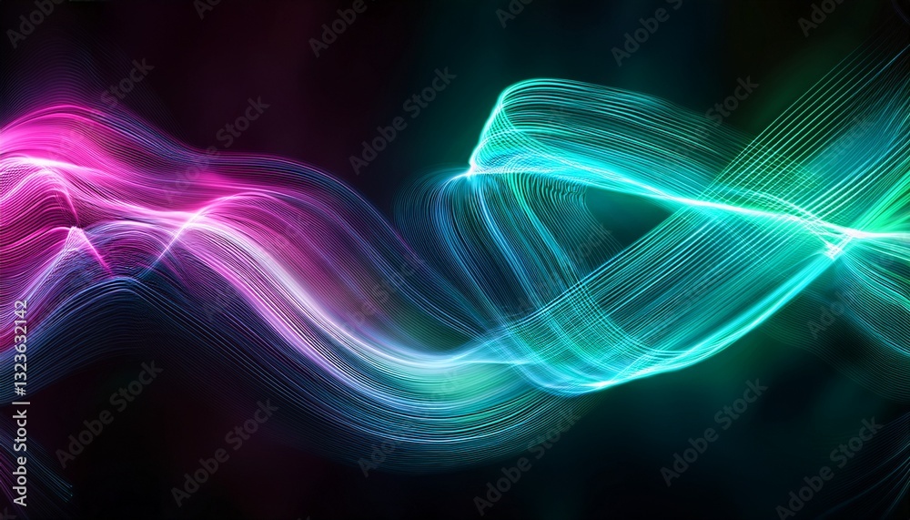 Obraz premium abstract wave or line of vibrant color. background material