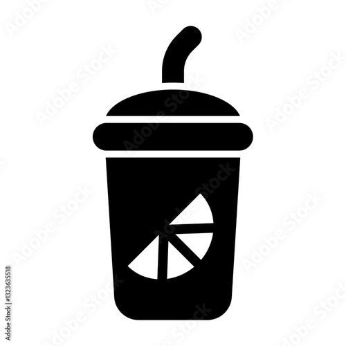 Soft Drink Vector Glyph Icon Design