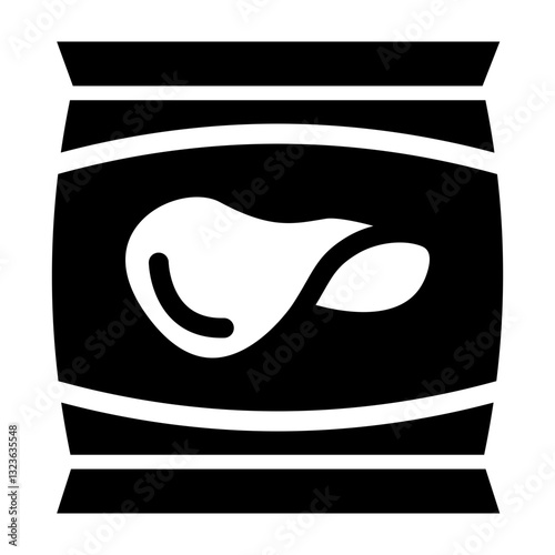Potato Chips Vector Glyph Icon Design