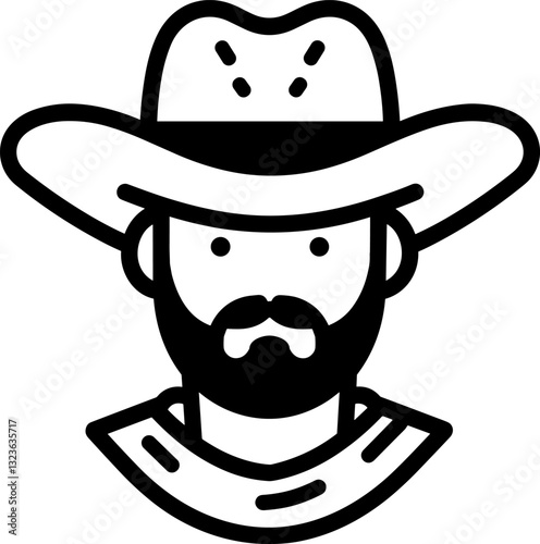 Cowboy Icon: A Bold Silhouette of the Wild West Spirit