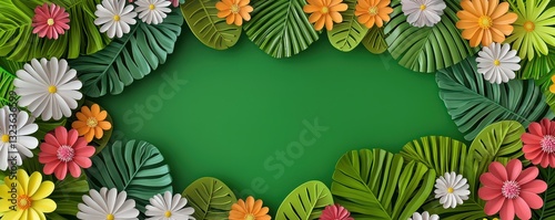 Vibrant floral arrangement garden digital art lush environment top-down view nature's beauty