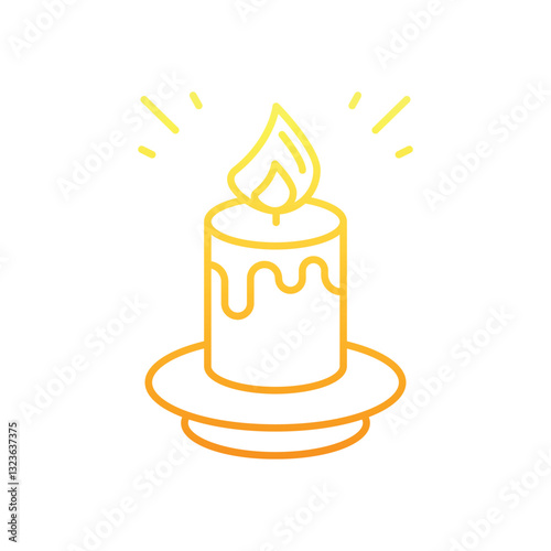 Candle Light Vector icon