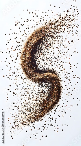 Wallpaper Mural Dynamic 'S'-Shaped Burst of Colorful Spices on White Background: Perfect for Culinary, Food Art, and Creative Stock Imagery Torontodigital.ca
