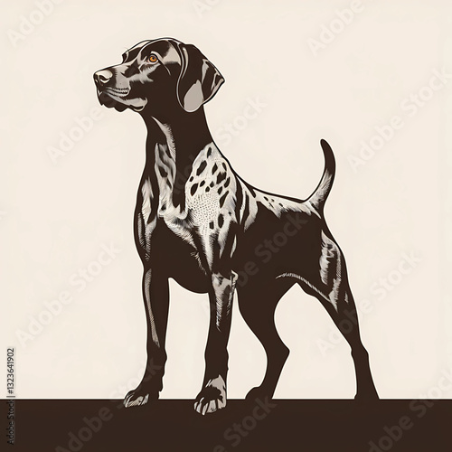 German Shorthaired Pointer vector