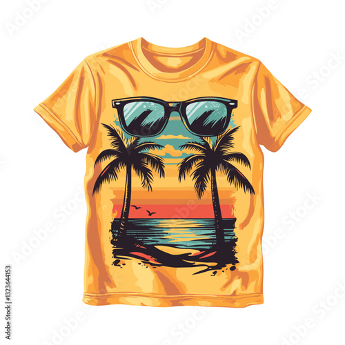 t-shirt design summer memories. Summer T-shirt Vector Illustration Design