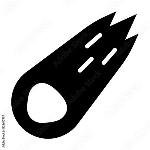 Comet Vector Glyph Icon Design