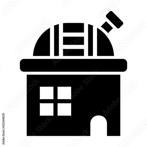 Observatory Vector Glyph Icon Design