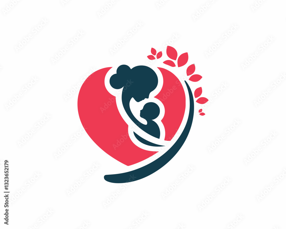 Happy Mother's Day logo design vector template. Mother and children logo. Happy Mother's Day logo design vector template. Mother and children logo.
