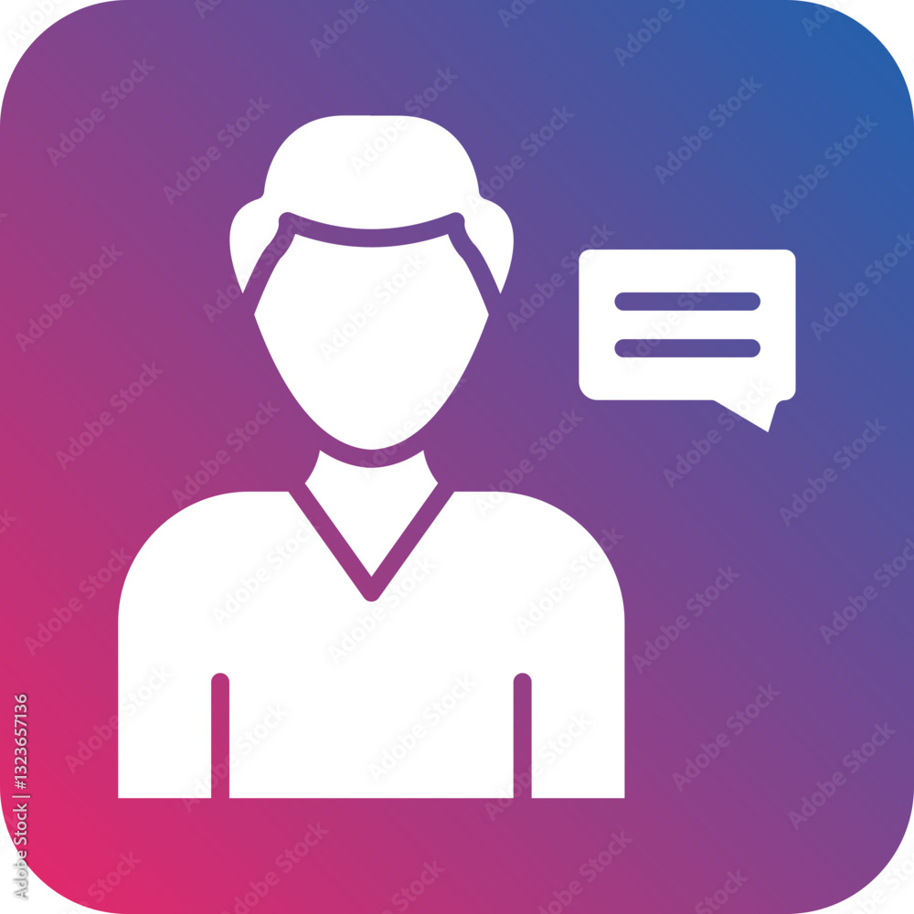 PR Specialist Male Icon Style PR Specialist Male Icon Style