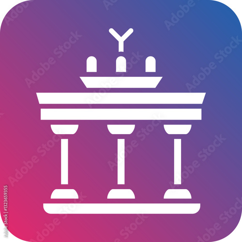 Brandenburg Gate Icon Style