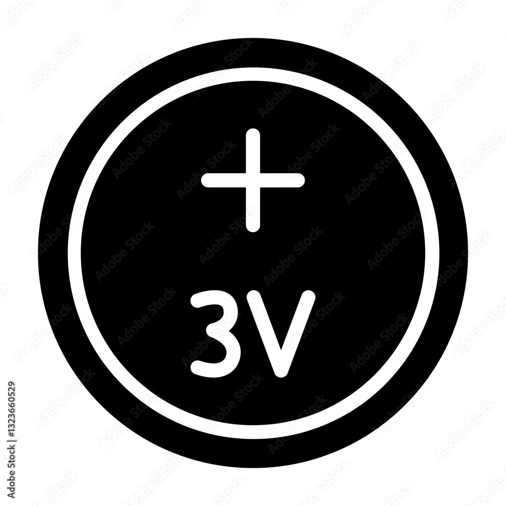 Obraz premium Bios Battery Vector Glyph Icon Design