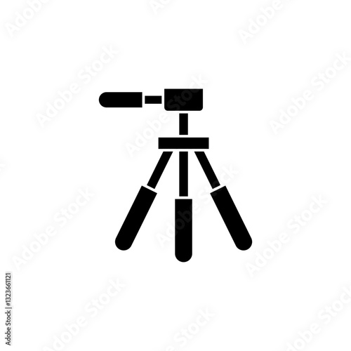 Camera tripod glyph icon