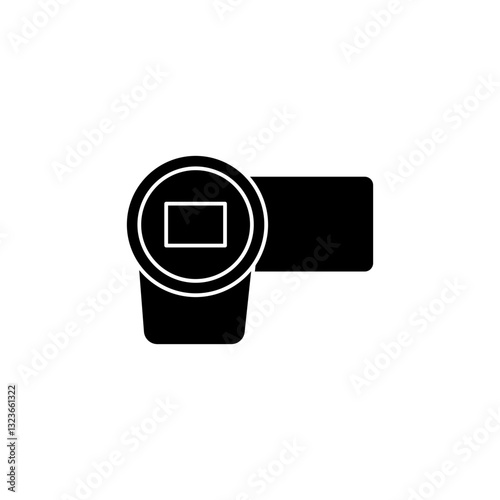 Handy cam glyph icon