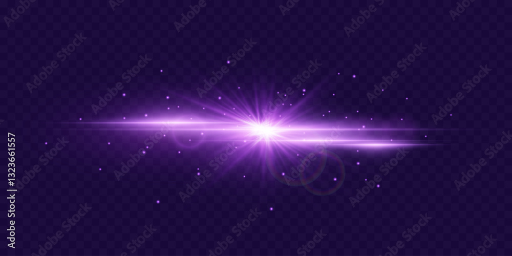 Obraz premium Light star and flash effect.