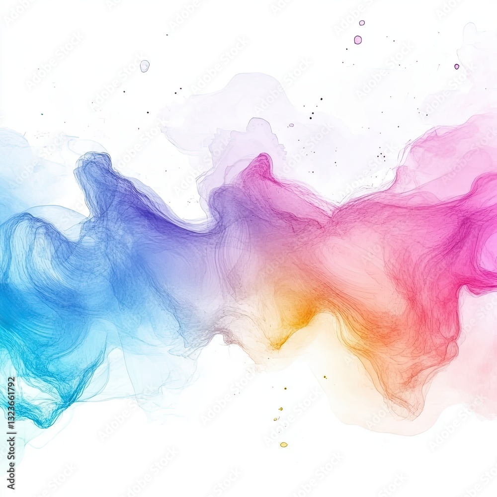 Fototapeta premium Colorful Abstract Banner Art Watercolor Design for Websites and Social Media
