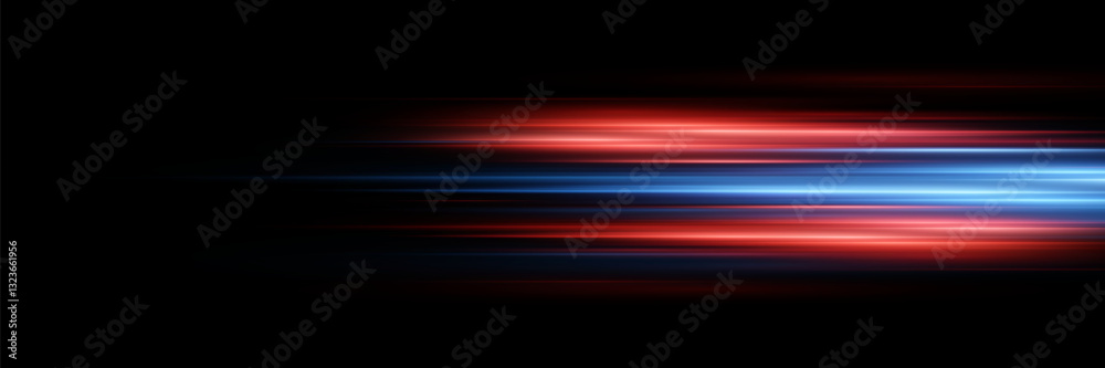 Fototapeta premium Abstract effect of high speed light speed movement, light lines.