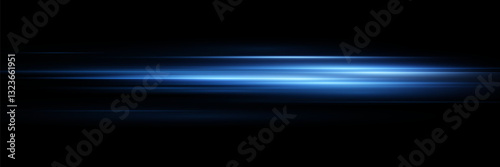 Abstract effect of high speed light speed movement, light lines.