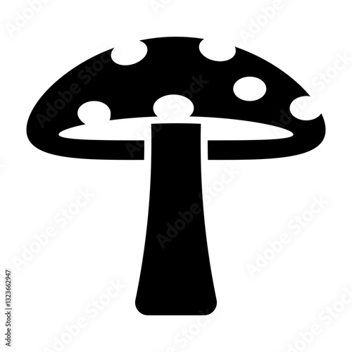 Mushroom Vector Glyph Icon Design