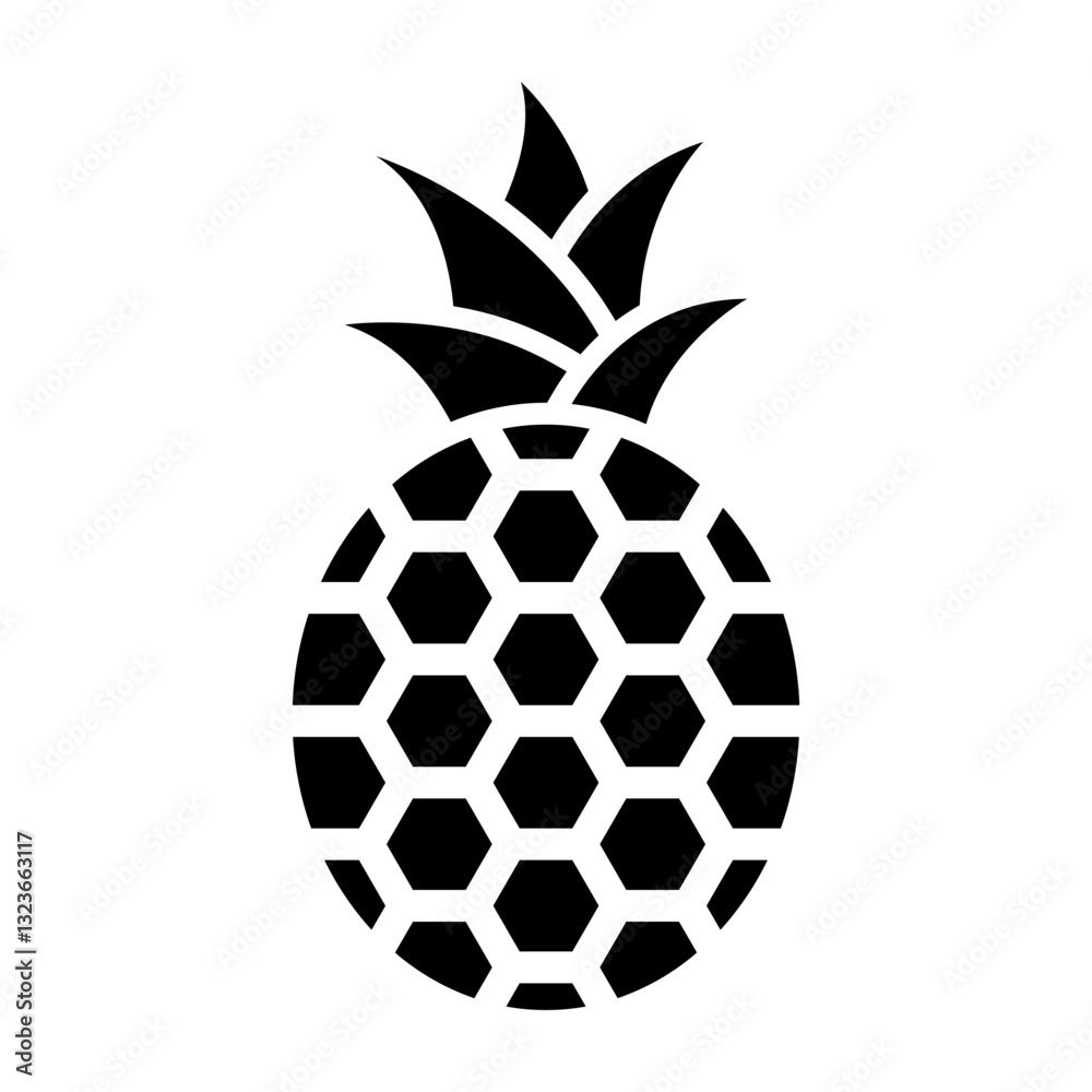 Obraz premium Pine Apple Vector Glyph Icon Design