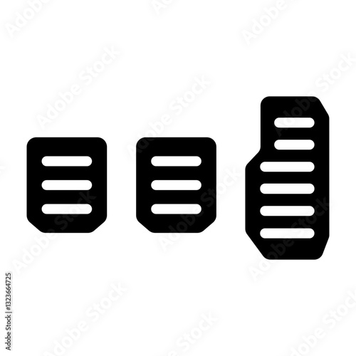 Pedals Vector Glyph Icon Design