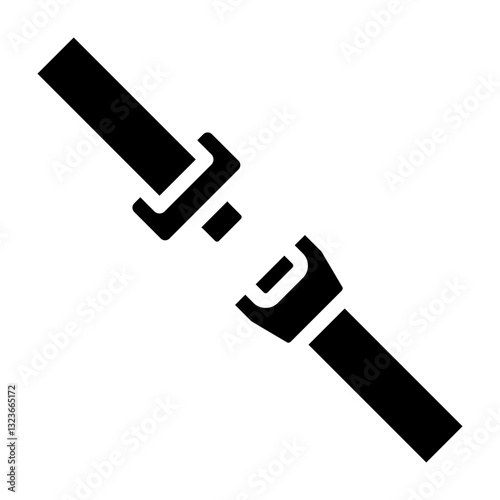 Seat Belt Vector Glyph Icon Design