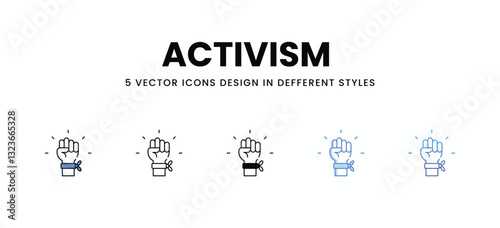 Activism  vector icons set stock illustration