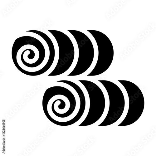 Hay Bale Vector Glyph Icon Design