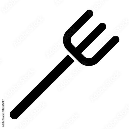Pitchfork Vector Glyph Icon Design