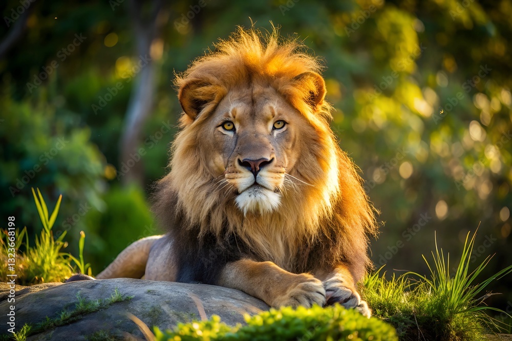 Fototapeta premium Lion Wild Animals Nature Wallpaper desktop Copy Space milkyhexddway Backgrounds for creating advertising placements Your ads can be here Company logo agency billboard advertising display poster banner