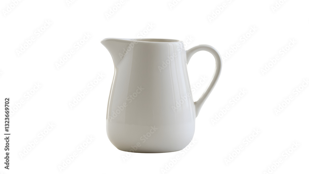 Ceramic milk jar isolated on transparent background Generative AI. Ceramic milk jar isolated on transparent background Generative AI.
