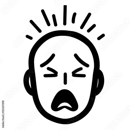 Simple Emotional Health  Anxiety Icon