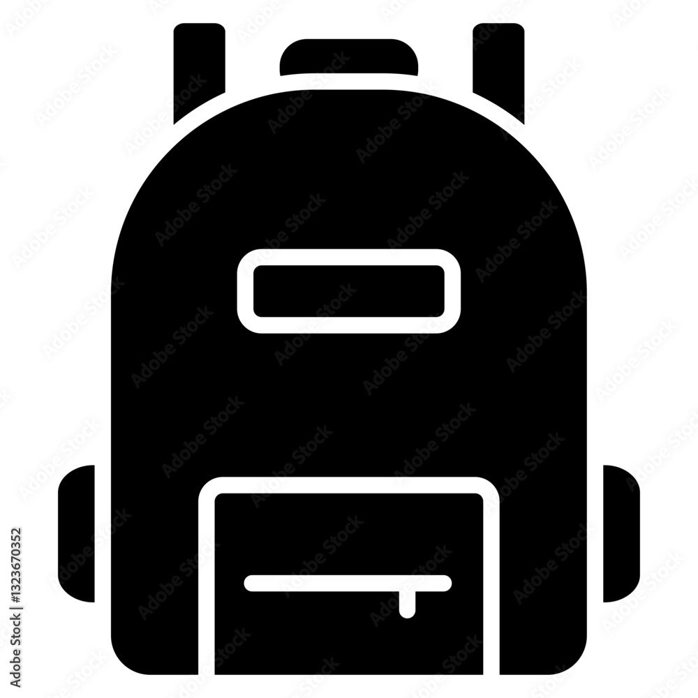Obraz premium Bagpack line icon style