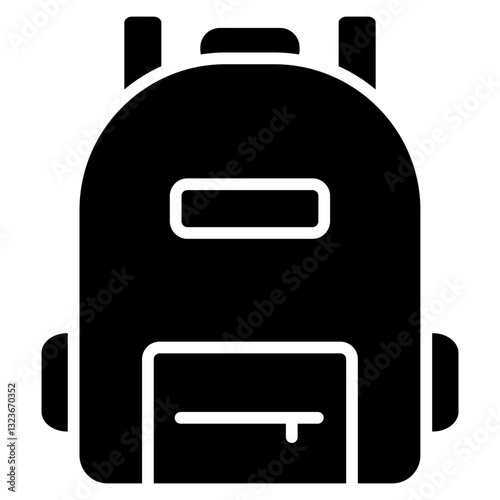 Bagpack line icon style