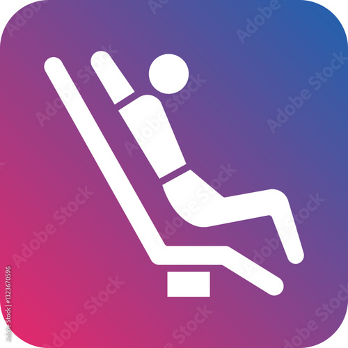Leaned Back Icon Style