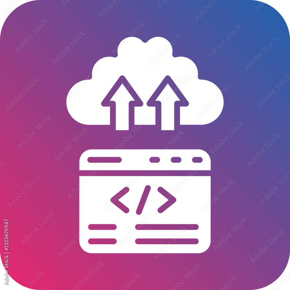 Cloud Deployment Icon Style Cloud Deployment Icon Style