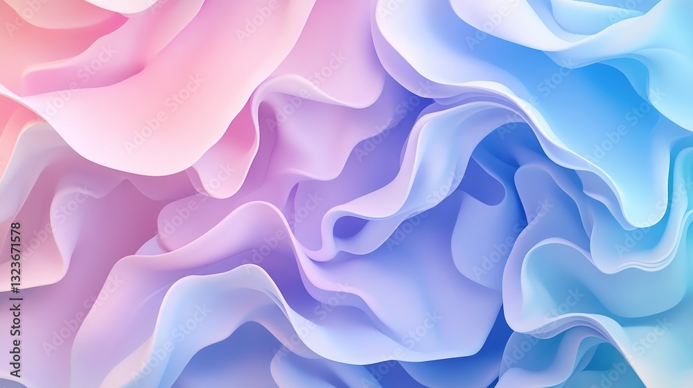 Fototapeta premium Soft abstract waves of pink.