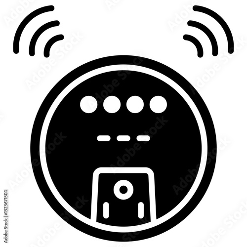 Robotic Vaccum line icon style