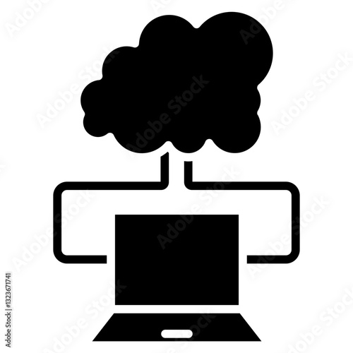 Cloud Computing line icon style