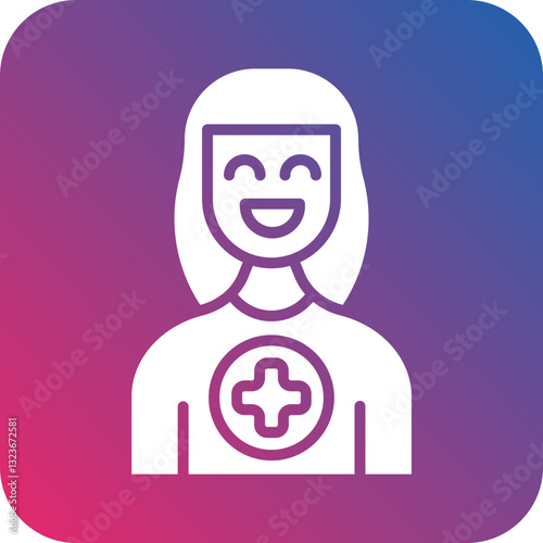 Female Patient Icon Style