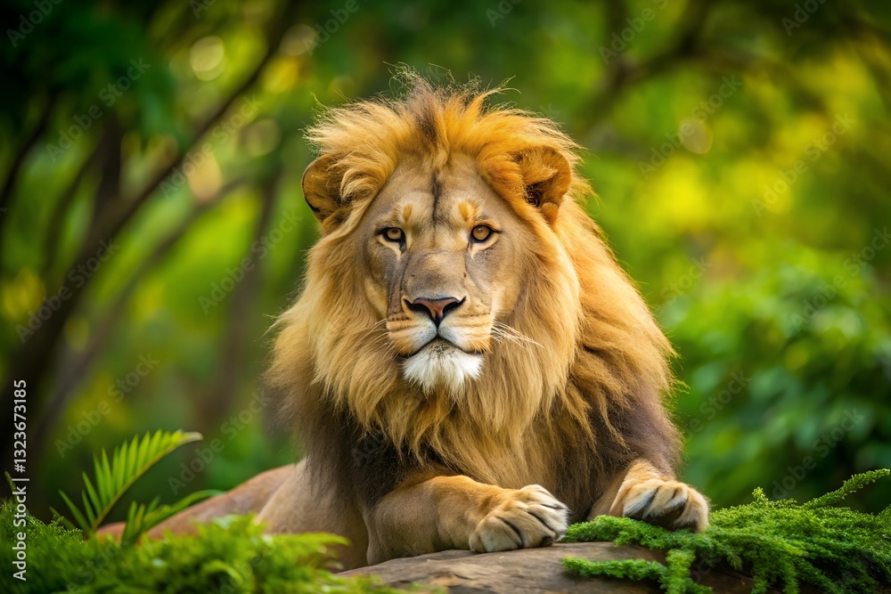 Fototapeta premium Lion Wild Animals Nature Wallpaper desktop Copy Space milkyhexddway Backgrounds for creating advertising placements Your ads can be here Company logo agency billboard advertising display poster banner
