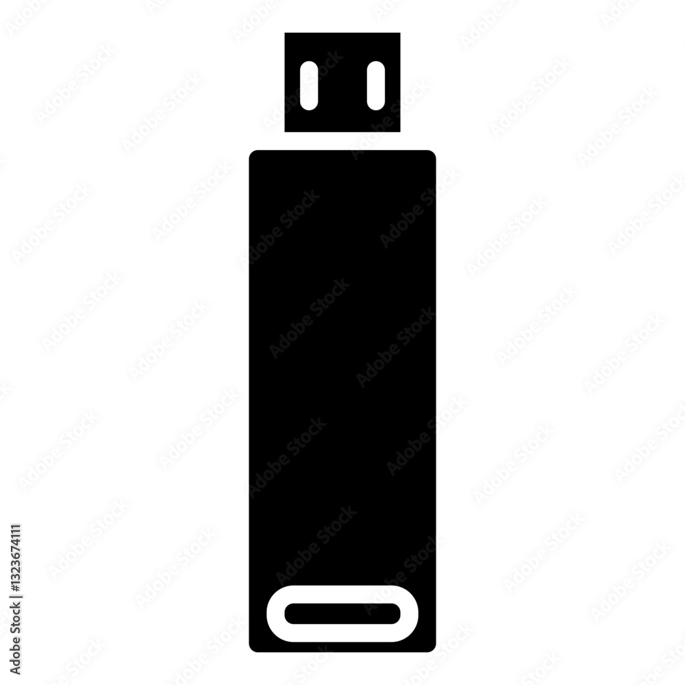 Usb line icon style