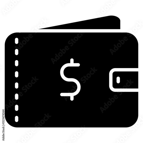 Wallet line icon style