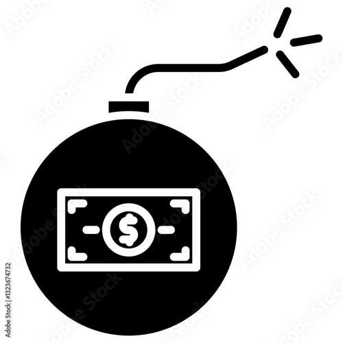 Debt line icon style
