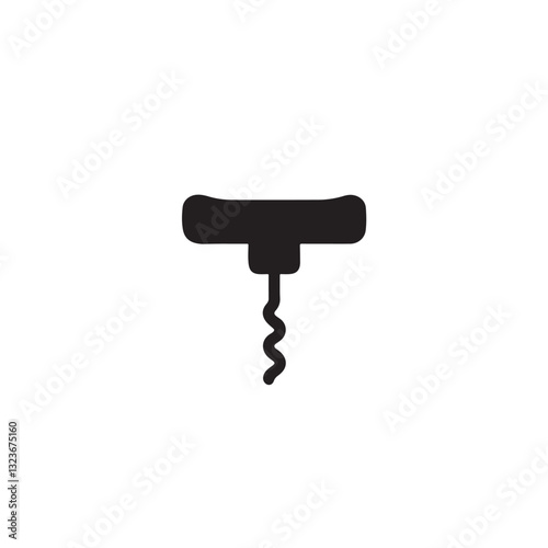 corkscrew icon isolated on white