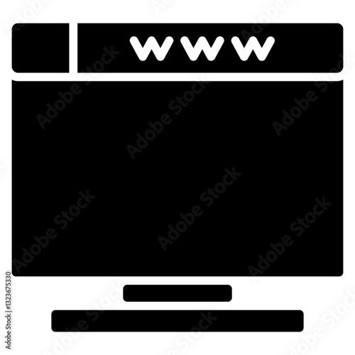 Web Browser Line Icon Style