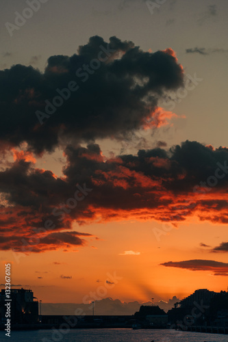 sunset over the sea