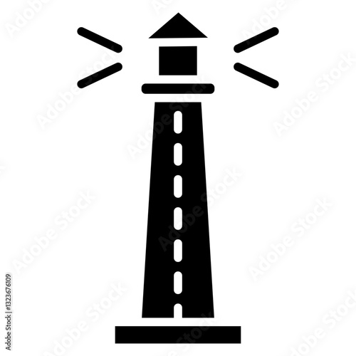 Lighthouse Line Icon Style