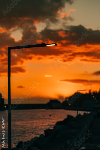 sunset over the sea